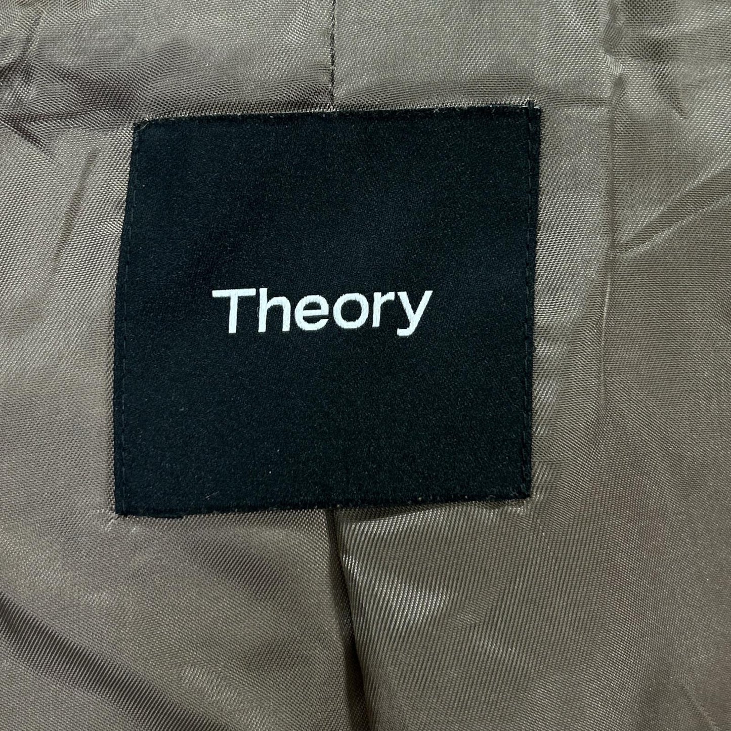 Theory Lamb Suede Zip Blouson Jacket Beige Size L