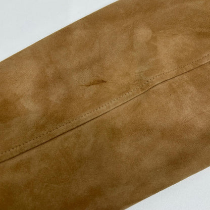 Theory Lamb Suede Zip Blouson Jacket Beige Size L