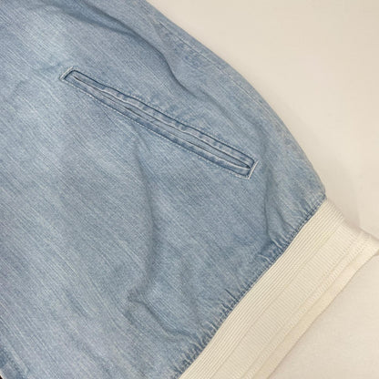 SLOW GUN Alaska Animal Embroidered Denim Sukajan Jacket Size 2