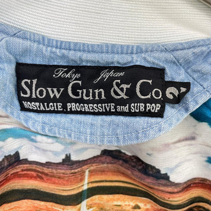 SLOW GUN Alaska Animal Embroidered Denim Sukajan Jacket Size 2