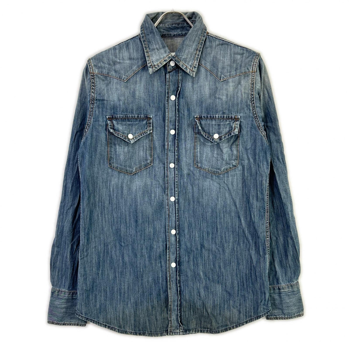 MARTIN MARGIELA S30DL0196 Elbow Patch Shirt Indigo Size 44