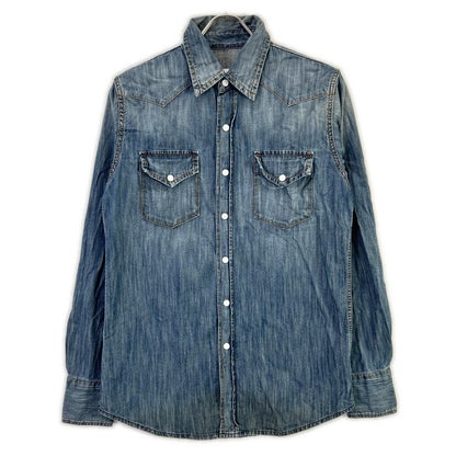 MARTIN MARGIELA S30DL0196 Elbow Patch Shirt Indigo Size 44