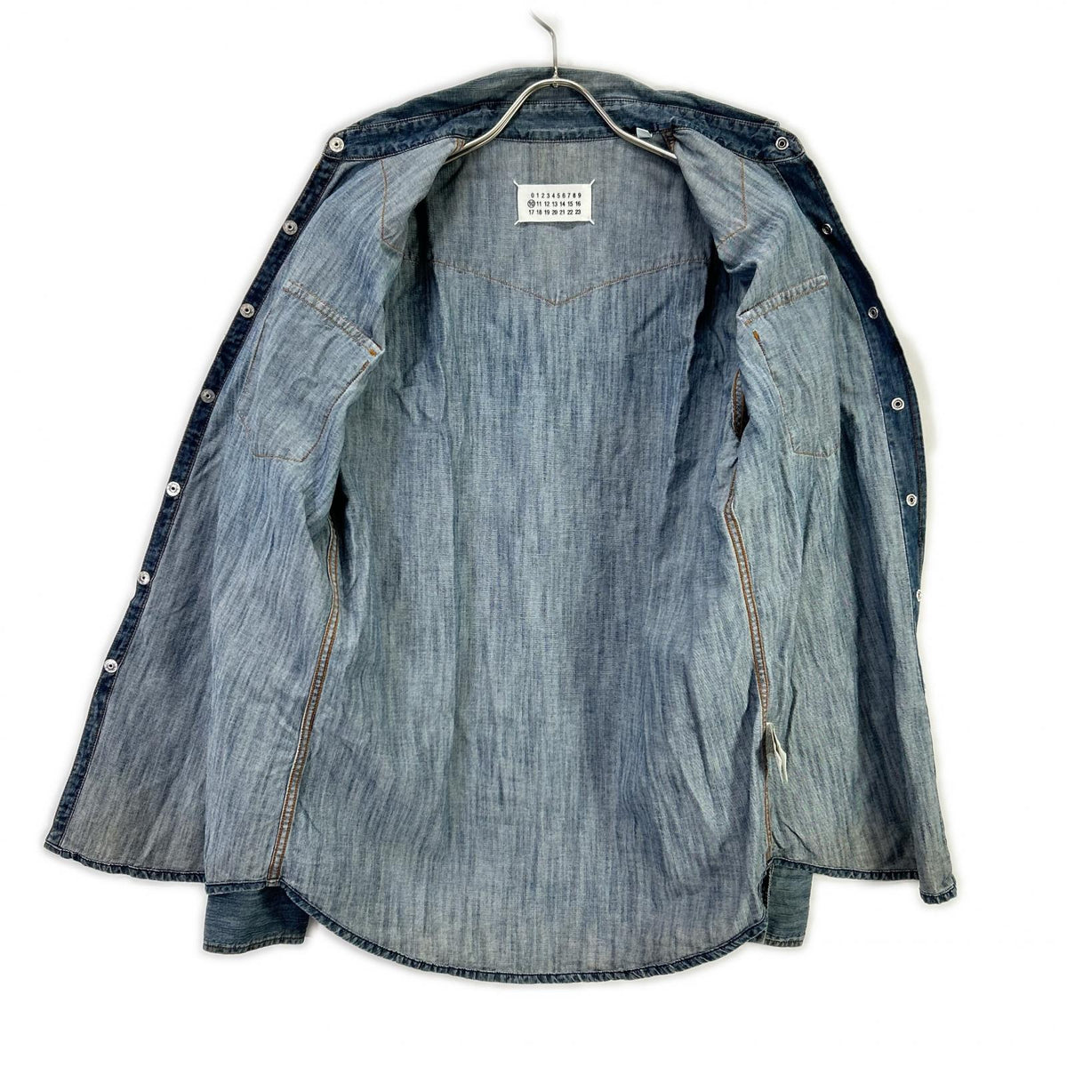 MARTIN MARGIELA S30DL0196 Elbow Patch Shirt Indigo Size 44