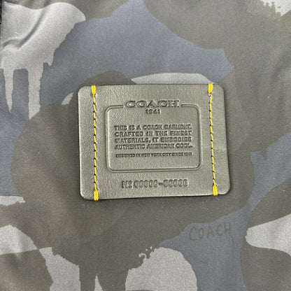 COACH 75815 Camo Polyester Zip Hooded Jacket Navy Size 44
