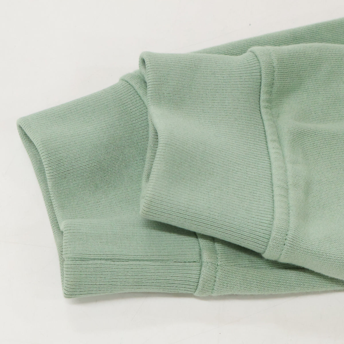 HERMES Etrier Decale Leather Patch Hoodie Light Green Size S