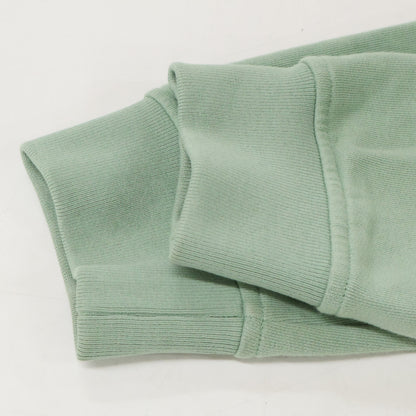 HERMES Etrier Decale Leather Patch Hoodie Light Green Size S
