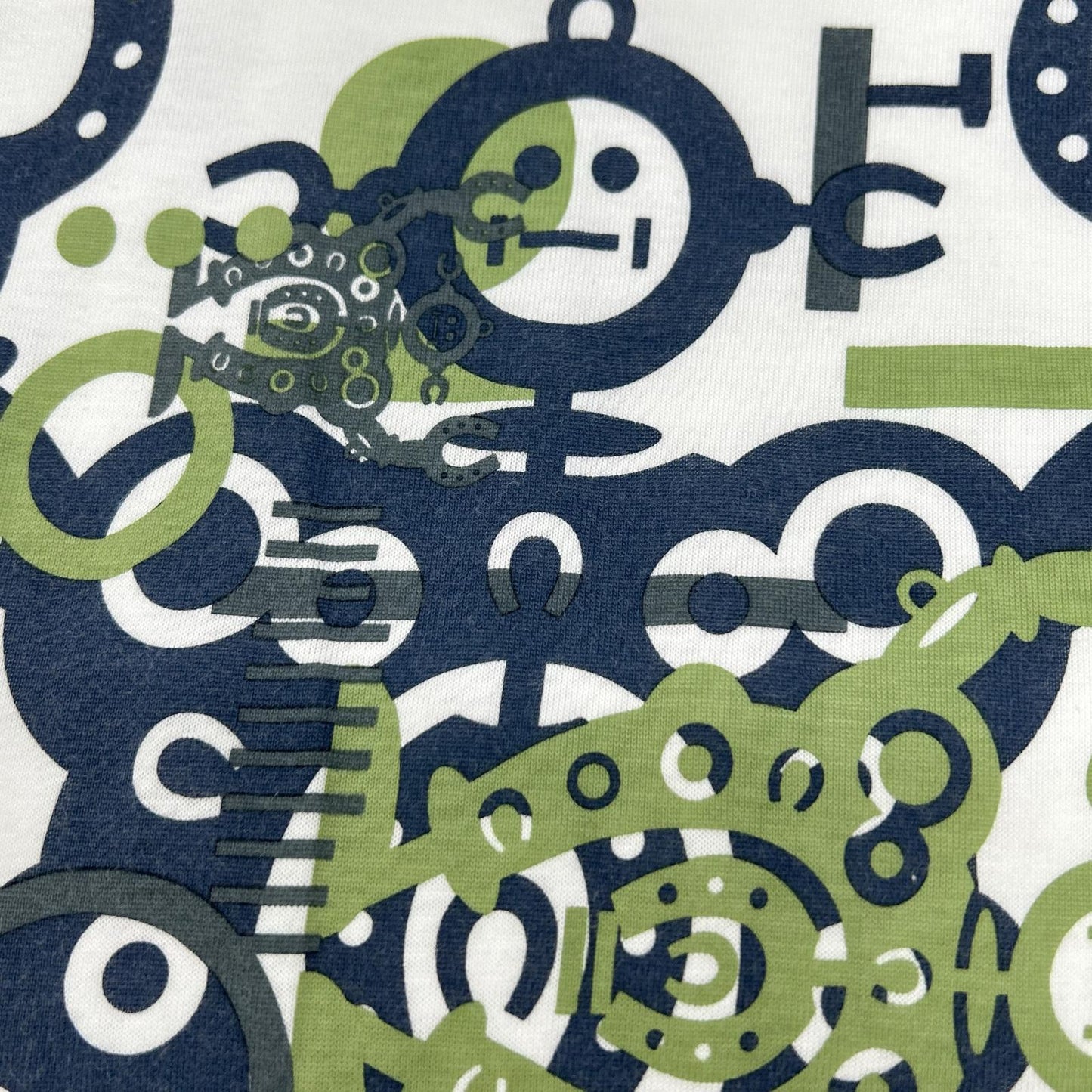 HERMES Hello Mr. Faliero Print Cotton T-Shirt White Size S