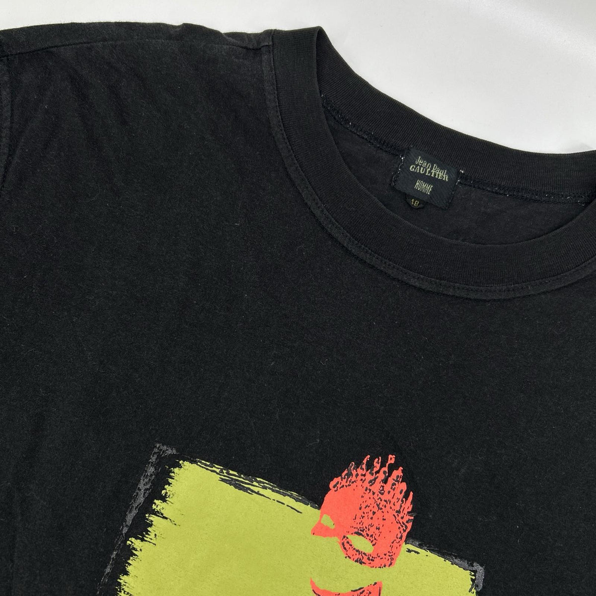 Jean Paul GAULTIER Cotton Print Long T-Shirt Black Size 48