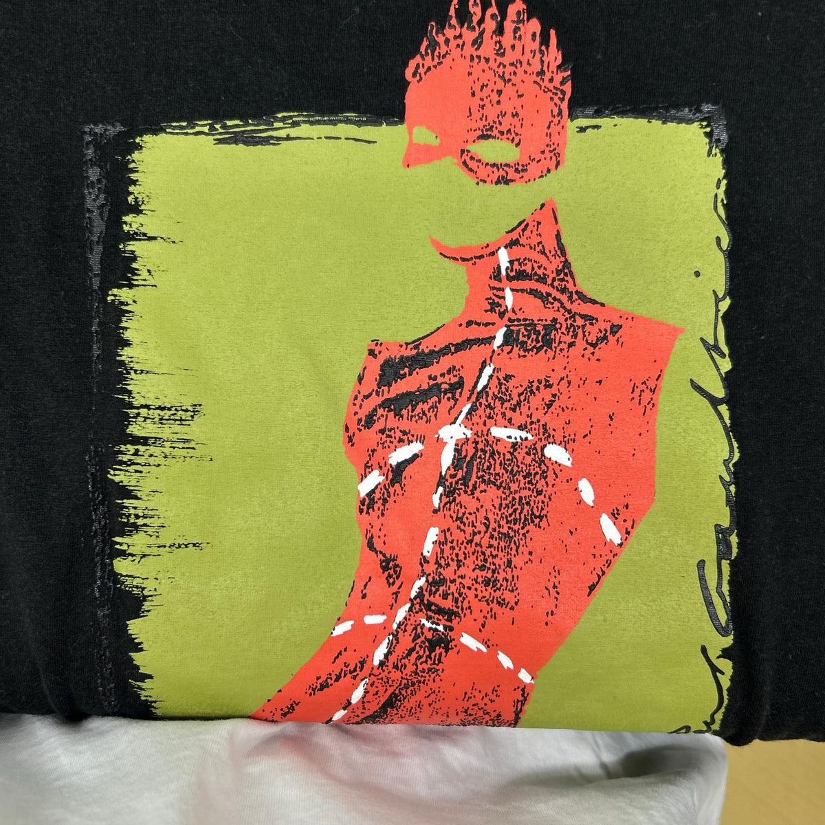 Jean Paul GAULTIER Cotton Print Long T-Shirt Black Size 48