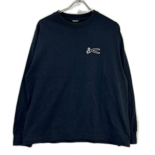 DENHAM Chain Long Sleeve Cut & Sew T-Shirt Black