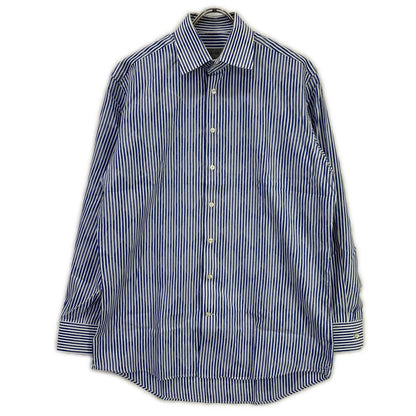 ETRO Stripe Argyle Wide Collar Dress Shirt Multi Size 40