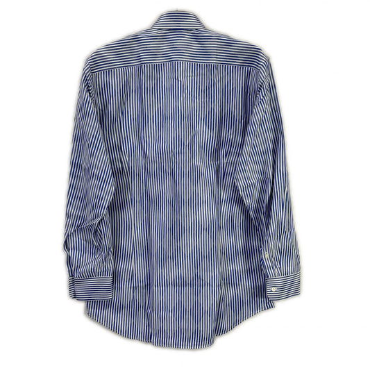 ETRO Stripe Argyle Wide Collar Dress Shirt Multi Size 40