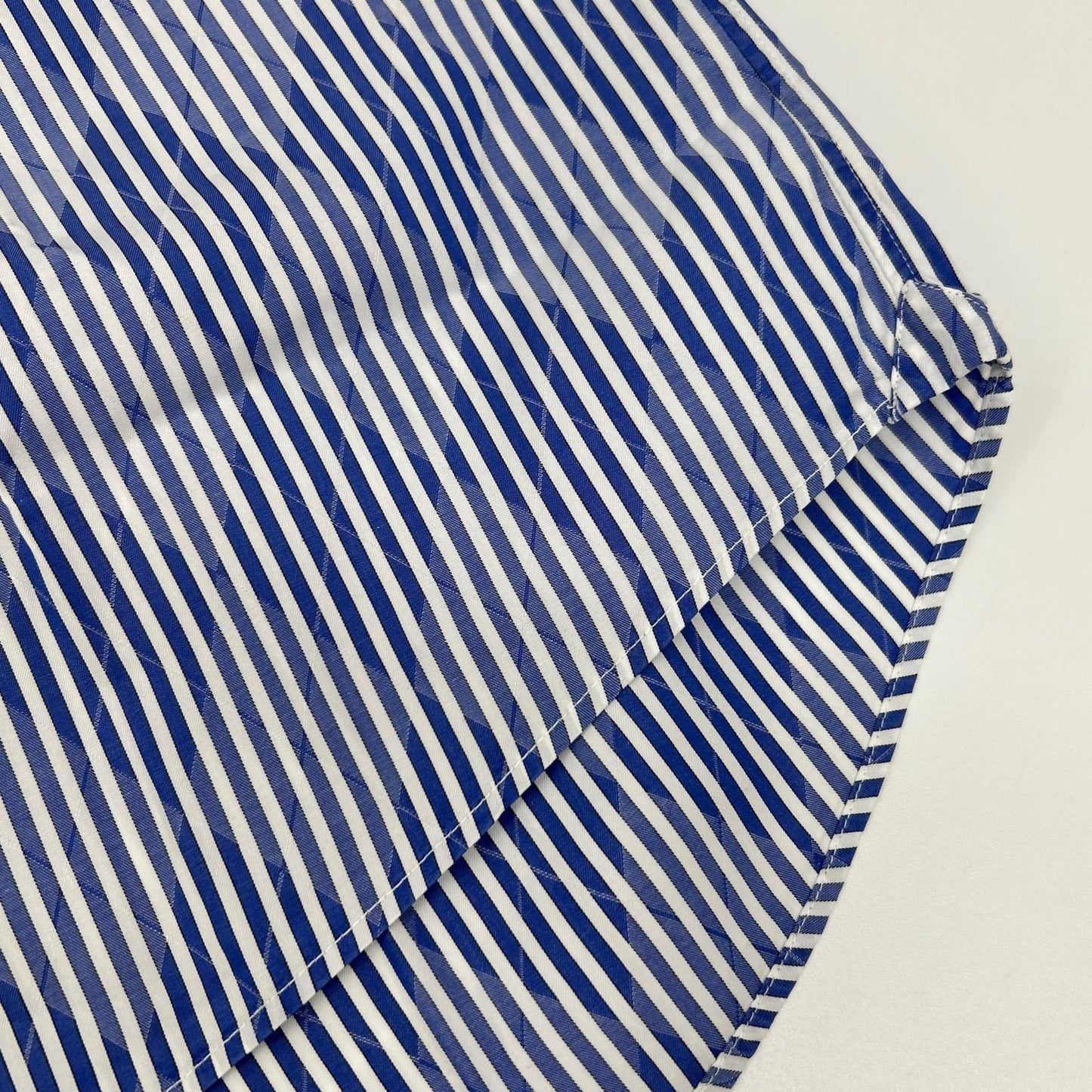 ETRO Stripe Argyle Wide Collar Dress Shirt Multi Size 40