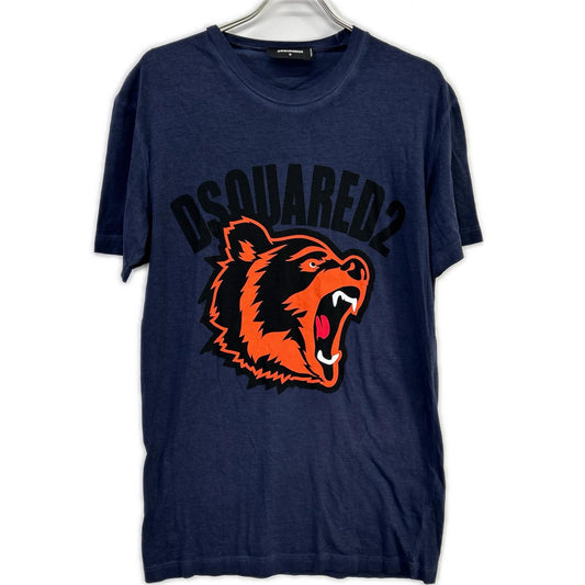 DSQUARED2 19AW Cool Fit Tiger Logo T-Shirt Gray Size S