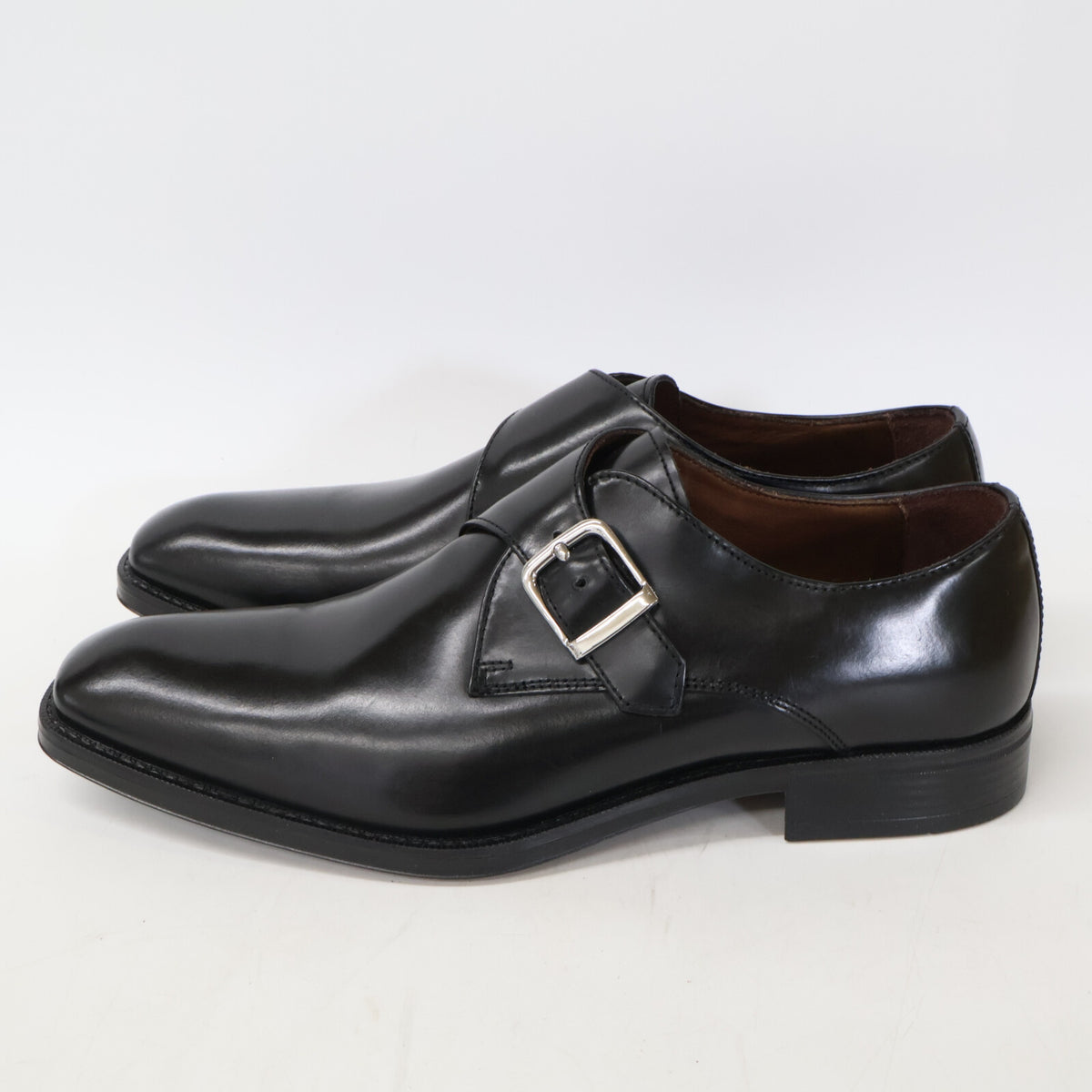 GIANCARLO MORELLI Leather Monk Sneakers Black Size 25-25.5