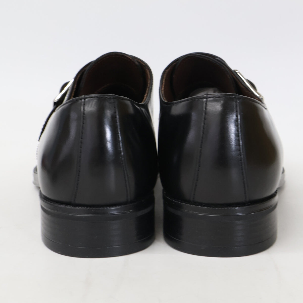 GIANCARLO MORELLI Leather Monk Sneakers Black Size 25-25.5