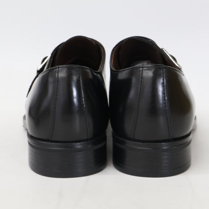 GIANCARLO MORELLI Leather Monk Sneakers Black Size 25-25.5