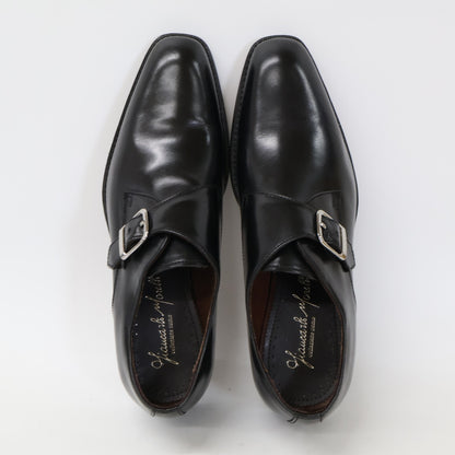 GIANCARLO MORELLI Leather Monk Sneakers Black Size 25-25.5