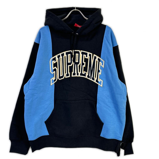 Supreme 19AW Paneled Arc Sweatshirt Black/Blue Size XL
