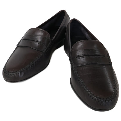 SalvatoreFerragamo Leather Coin Loafers Brown Size 7