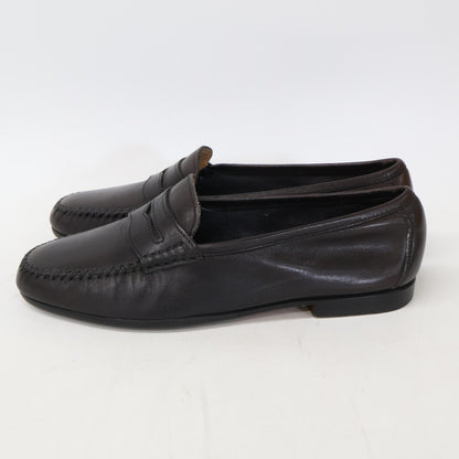 SalvatoreFerragamo Leather Coin Loafers Brown Size 7