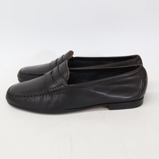SalvatoreFerragamo Leather Coin Loafers Brown Size 7