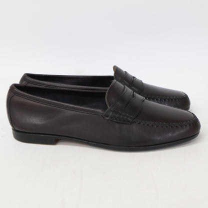 SalvatoreFerragamo Leather Coin Loafers Brown Size 7