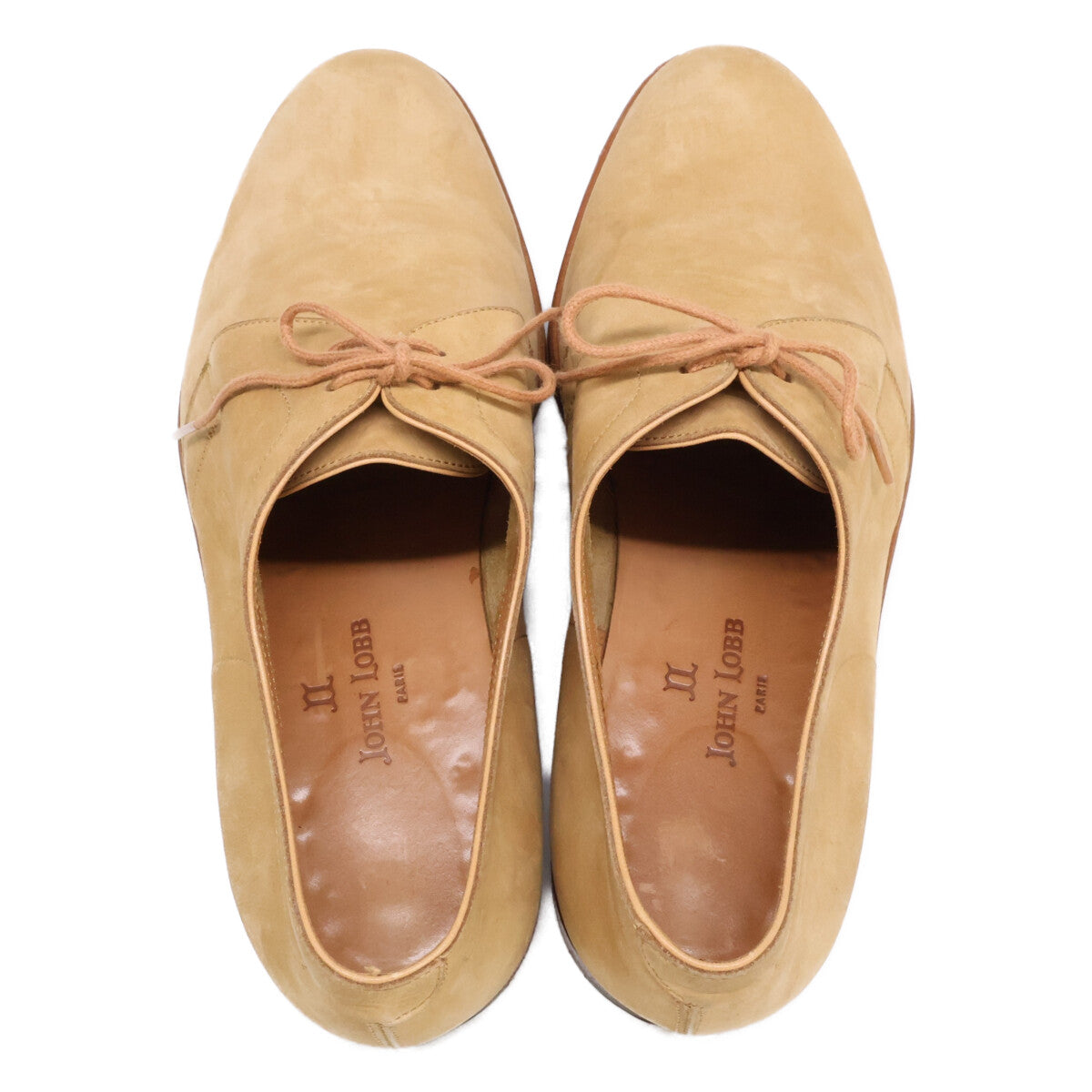 JOHNLOBB ORION Nubuck Leather Dress Shoes Beige Size 7