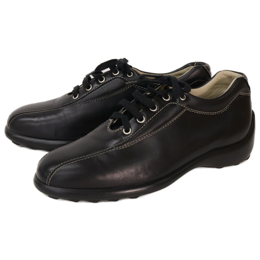 TOD'S Leather Rubber Pebble Sneakers Black Size 6