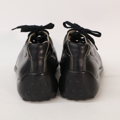 TOD'S Leather Rubber Pebble Sneakers Black Size 6