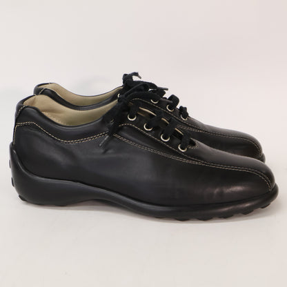 TOD'S Leather Rubber Pebble Sneakers Black Size 6