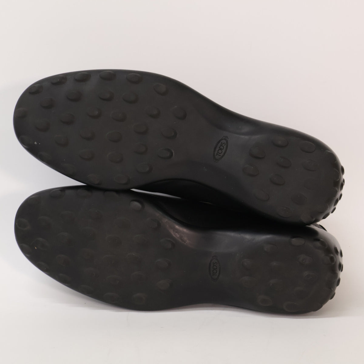TOD'S Leather Rubber Pebble Sneakers Black Size 6