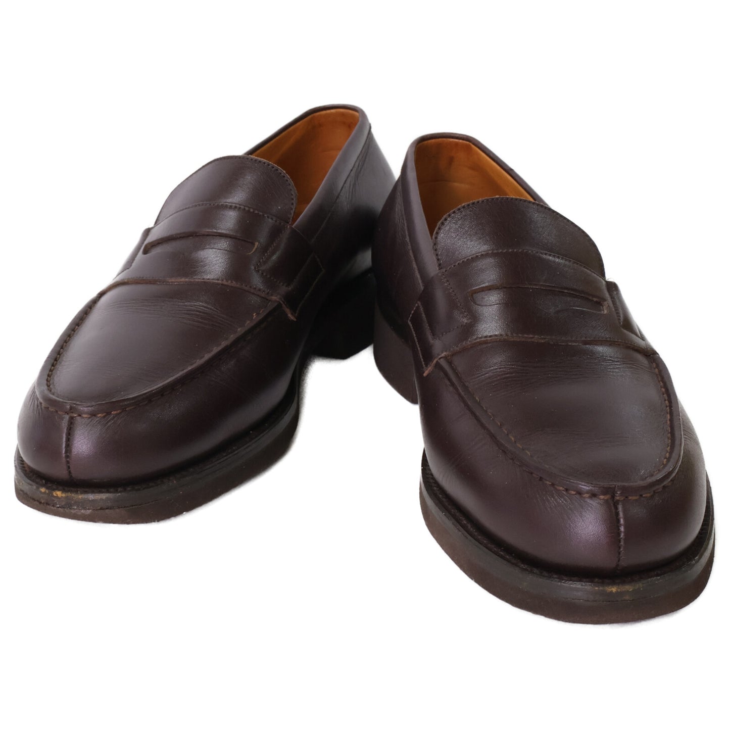 J.M. WESTON 180 Signature Leather Loafers Size 6E