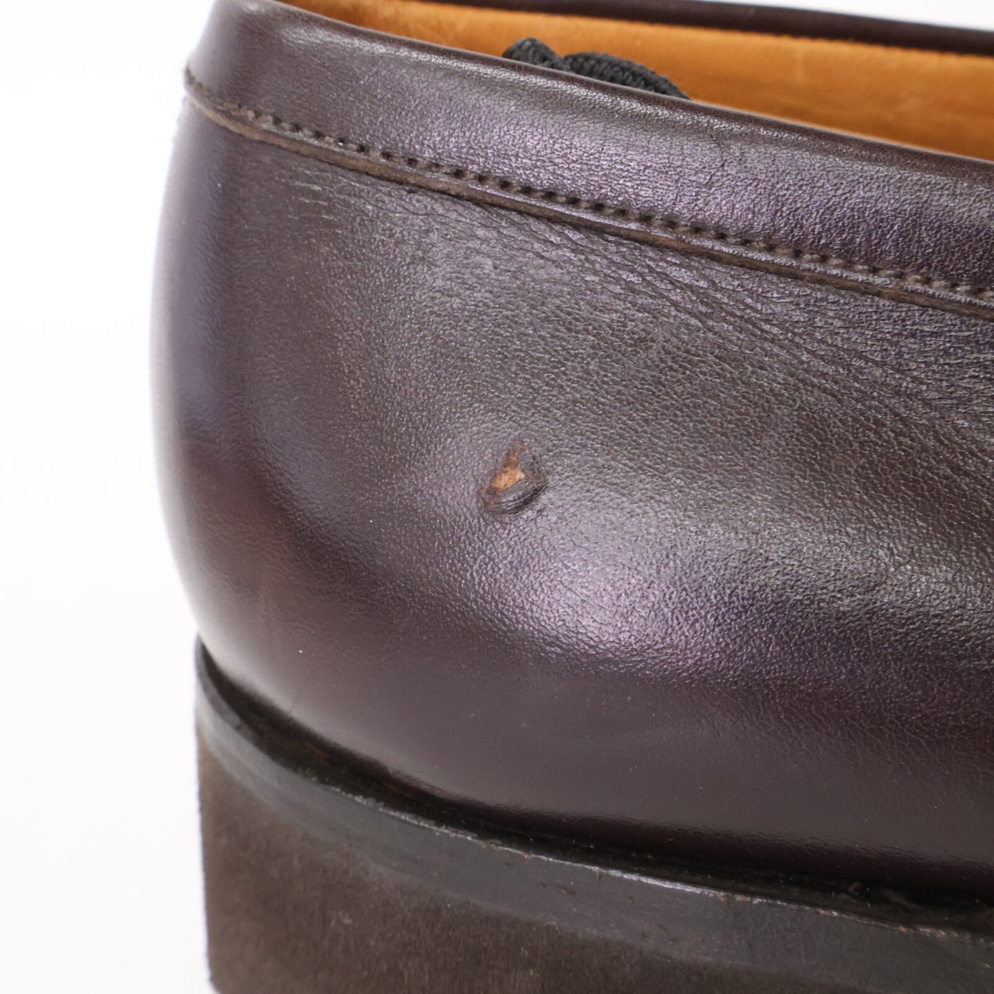 J.M. WESTON 180 Signature Leather Loafers Size 6E