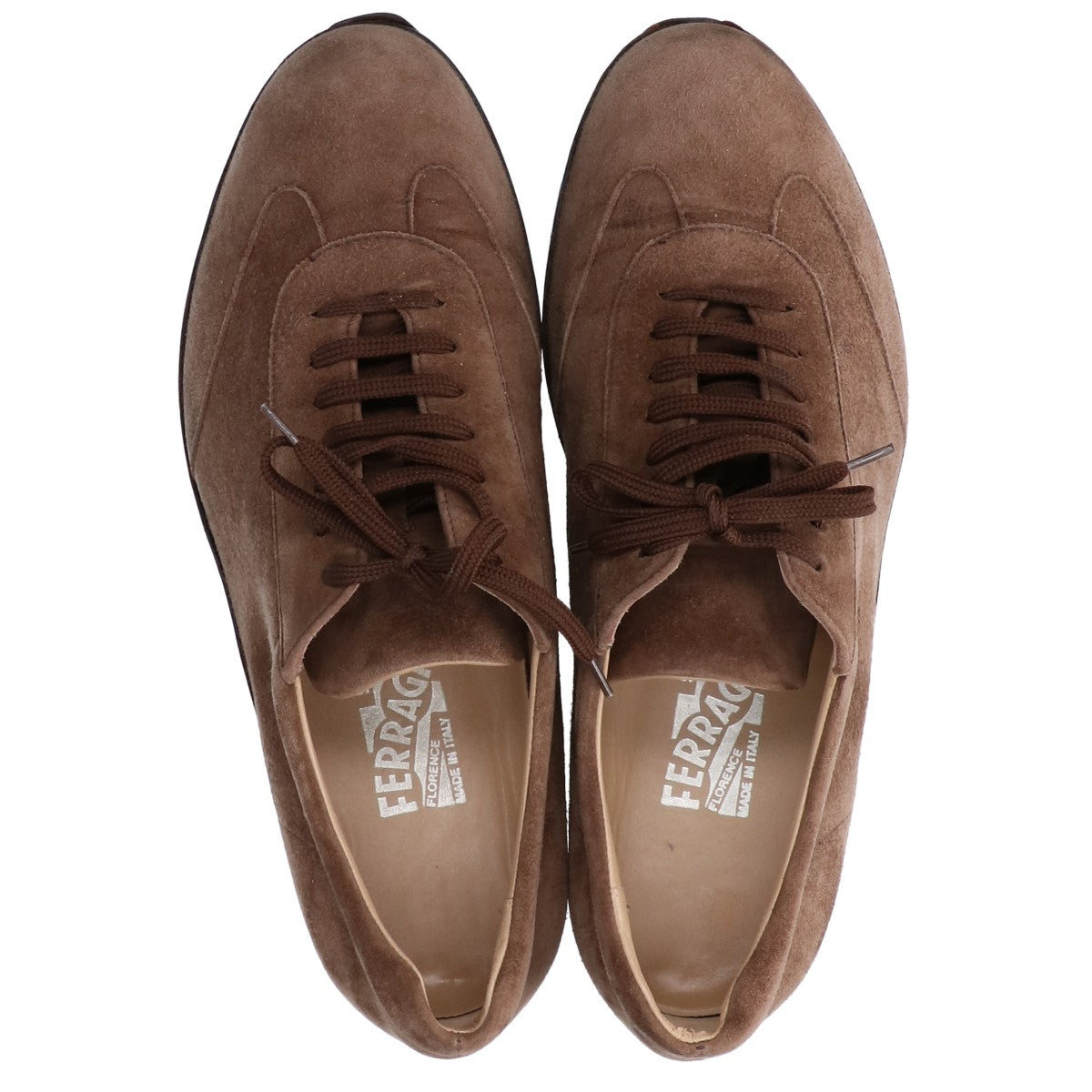 SalvatoreFerragamo Suede Low Cut Sneakers Brown Size 7