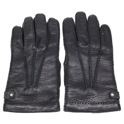 LOEWE Leather Gloves Black Size 8