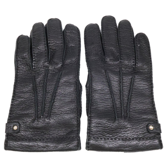 LOEWE Leather Gloves Black Size 8