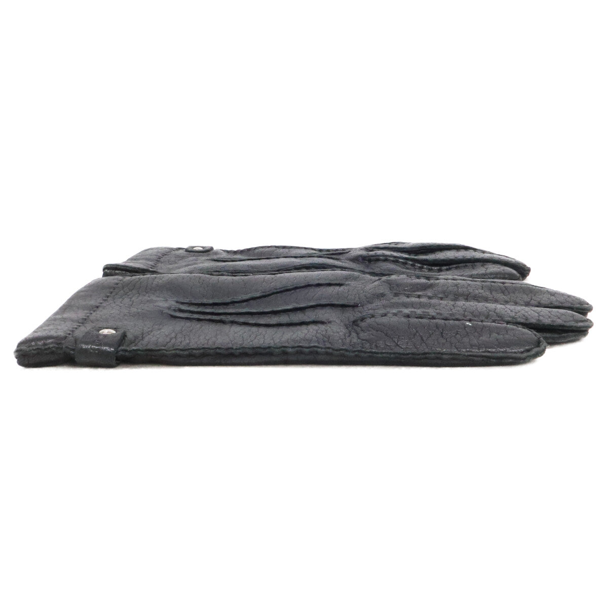 LOEWE Leather Gloves Black Size 8