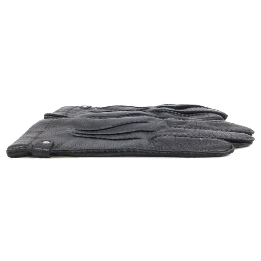 LOEWE Leather Gloves Black Size 8