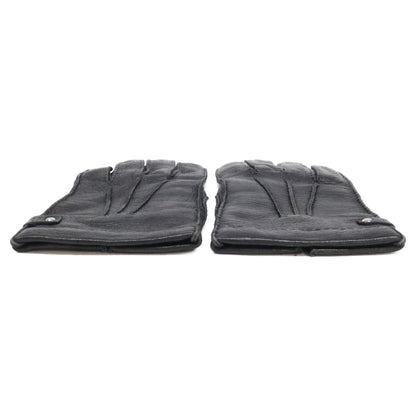 LOEWE Leather Gloves Black Size 8