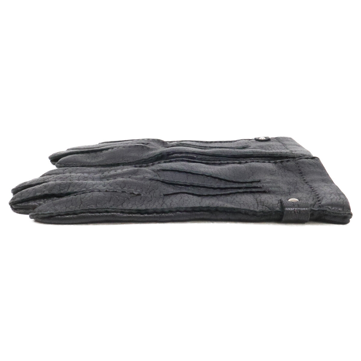 LOEWE Leather Gloves Black Size 8