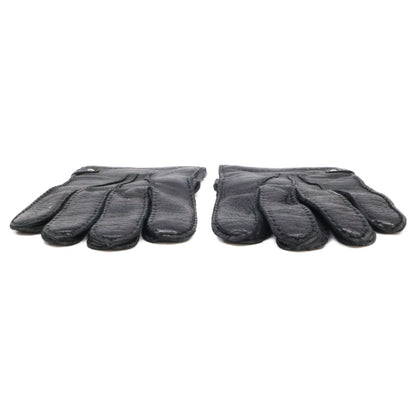 LOEWE Leather Gloves Black Size 8