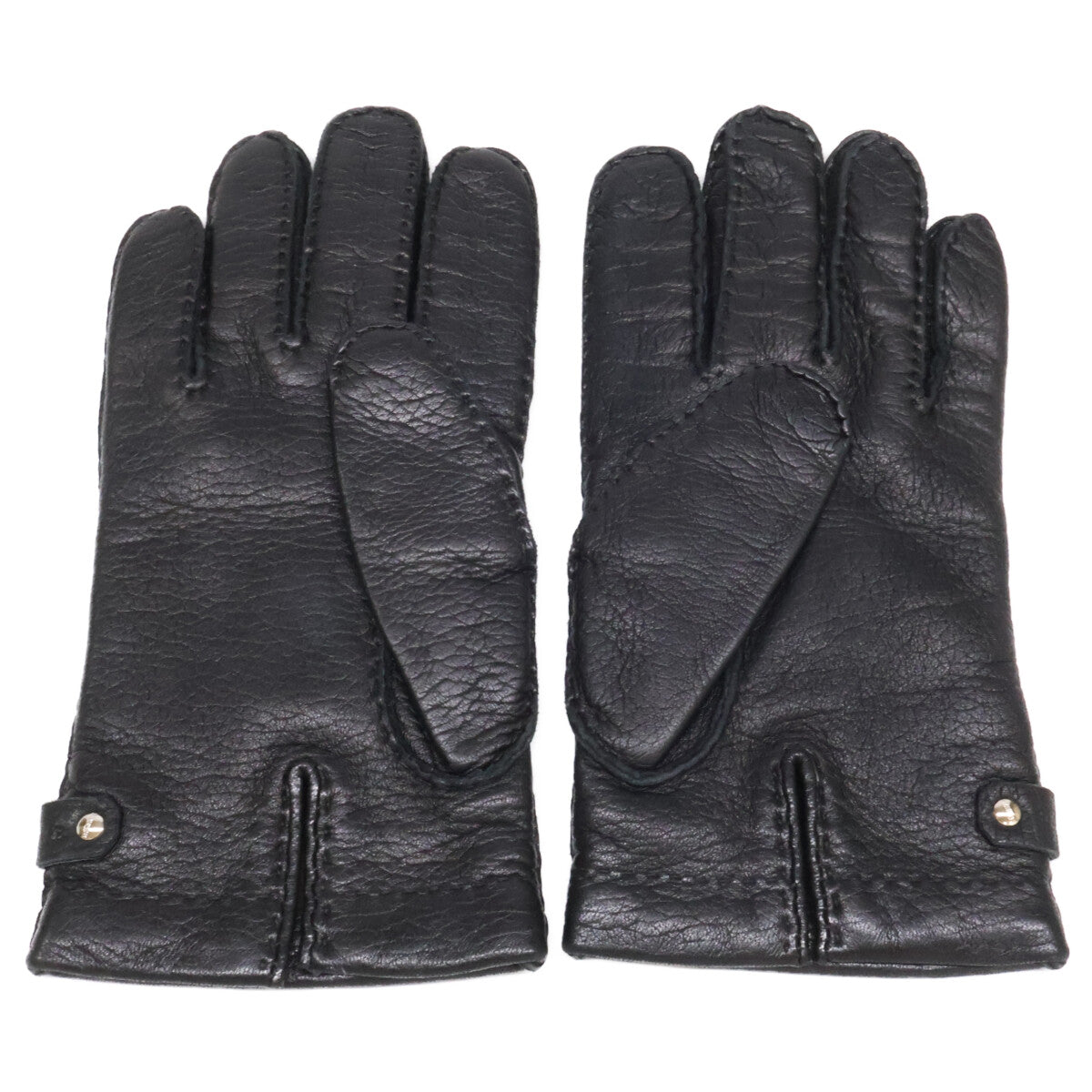 LOEWE Leather Gloves Black Size 8
