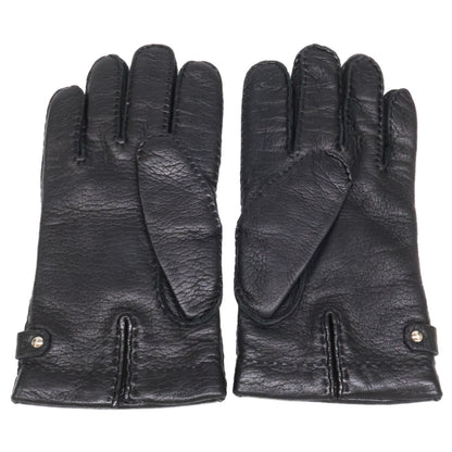 LOEWE Leather Gloves Black Size 8