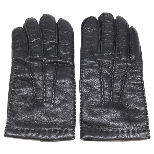 CELINE HOMME Leather Gloves Black Size ONE SIZE