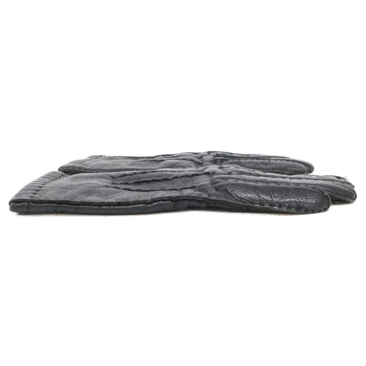 CELINE HOMME Leather Gloves Black Size ONE SIZE