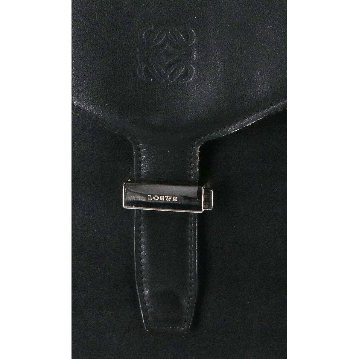 LOEWE Anagram Leather Flap Bag Black ONE SIZE Size ONE SIZE