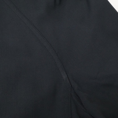 HERMES Black Cotton Nylon Belted Bal Collar Coat Size 50