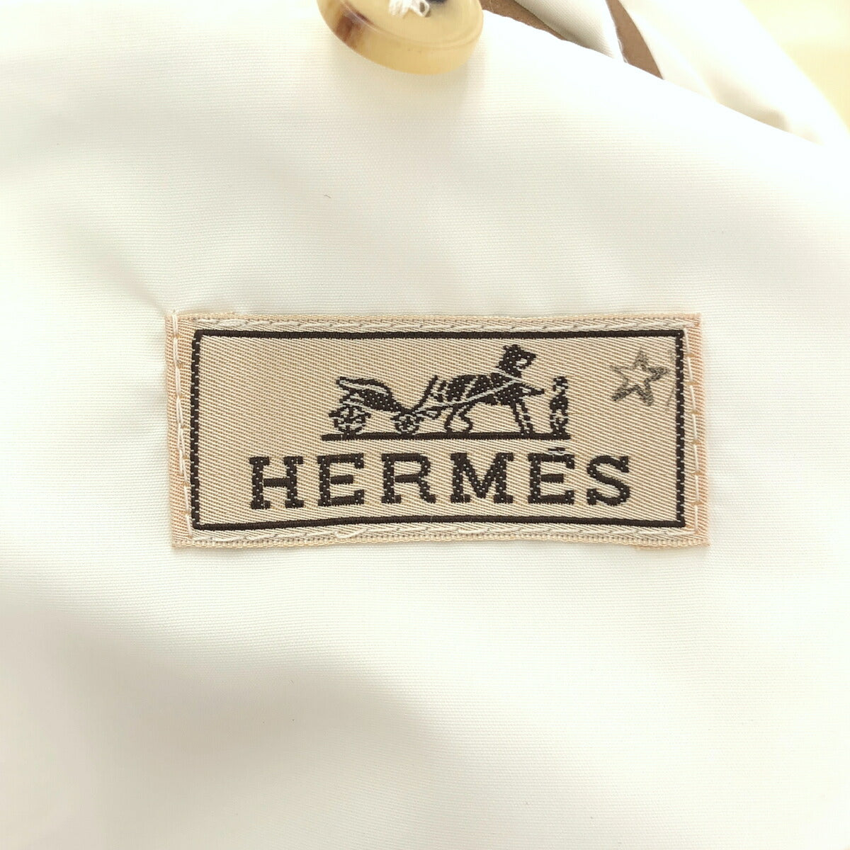 HERMES Nylon Multi-Pocket Jacket White Size 48