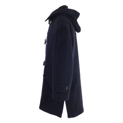 HERMES Wool Duffle Coat Navy Size 50